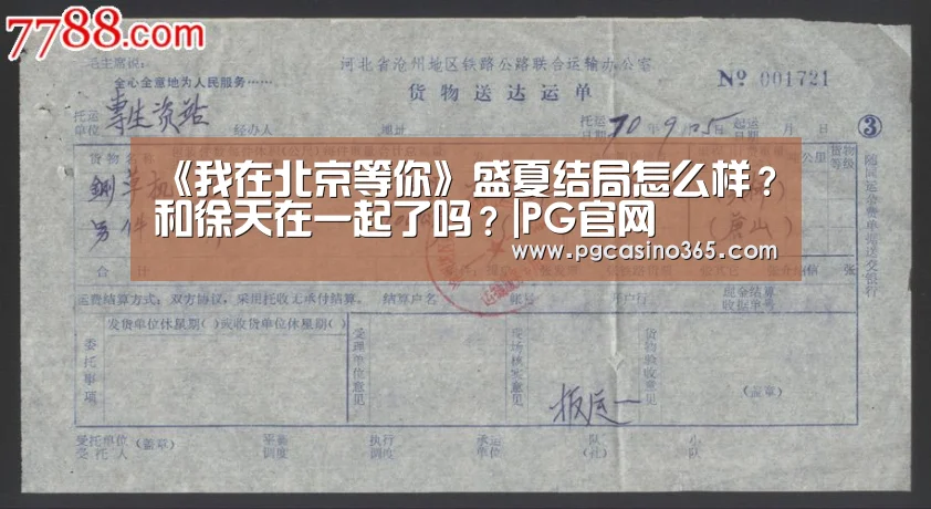 《我在北京等你》盛夏结局怎么样?和徐天在一起了吗?|PG官网(图1) PG入口